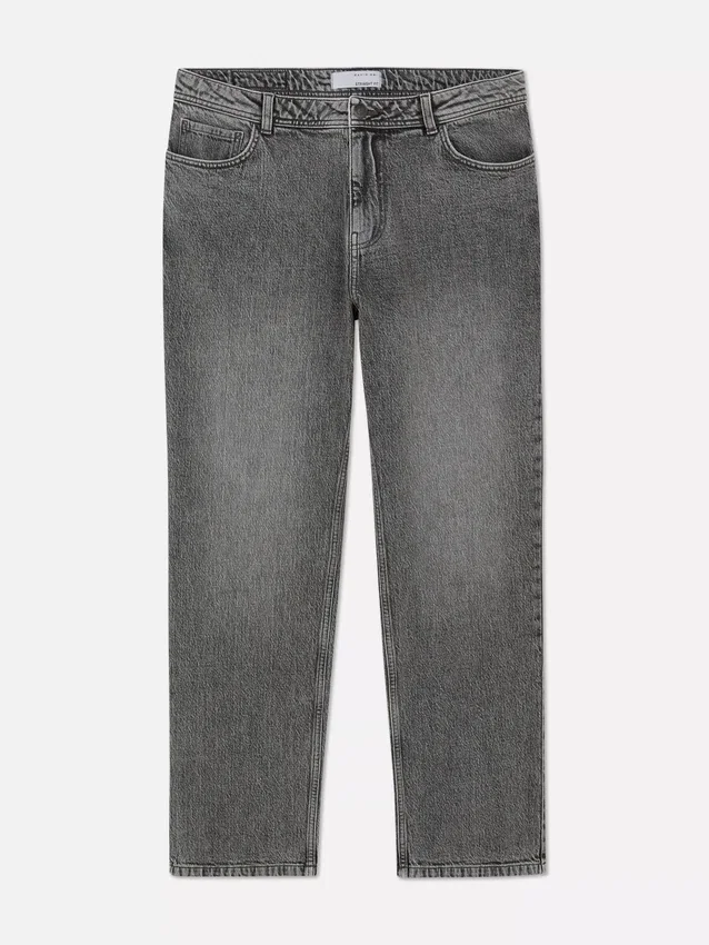 Mid-rise straight-leg jeans