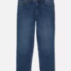 Mid-rise straight-leg jeans