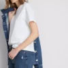 Mid-rise turn-up denim shorts