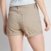 Mid-rise turn-up denim shorts