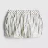 Mid-rise turn-up denim shorts