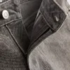 Mid-rise turn-up denim shorts