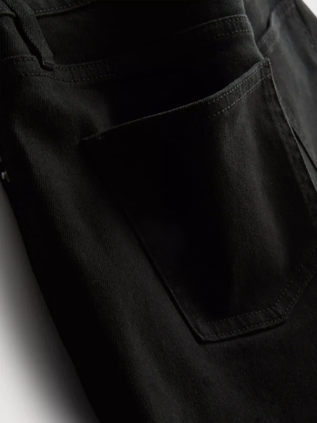 Mid-rise turn-up denim shorts