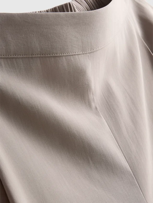 Mid-rise wide leg culotte pants