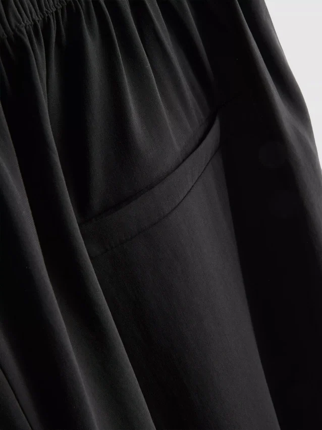 Mid-rise wide leg culotte pants