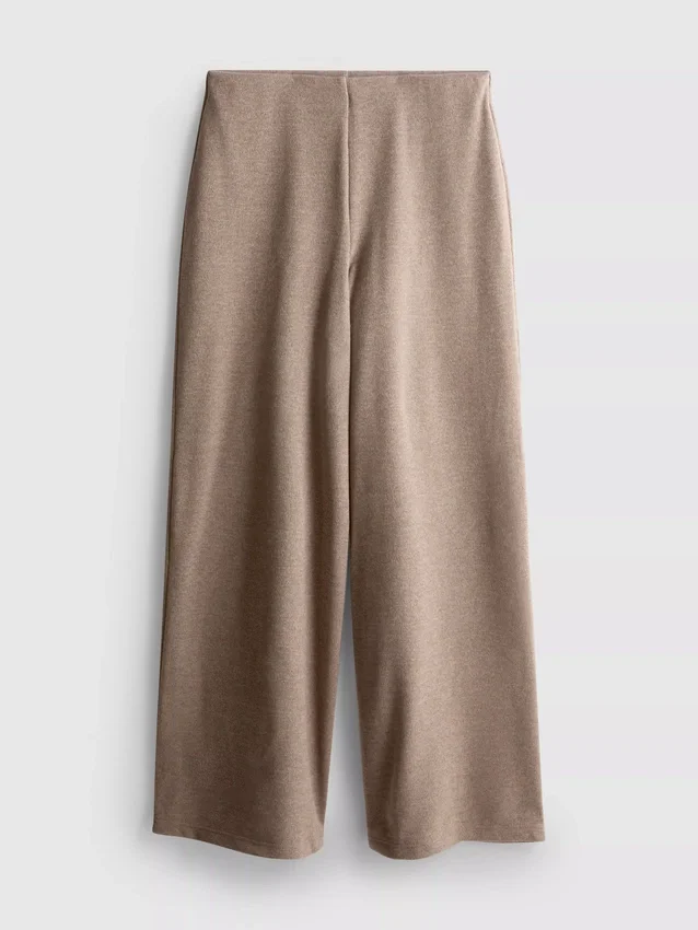 Mid-rise wide-leg pants