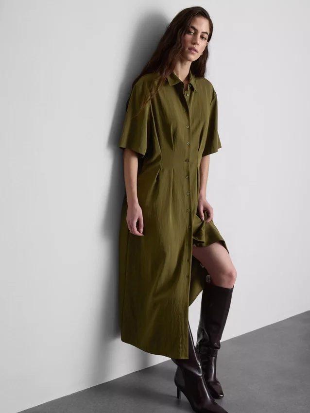 Midi shirt dress