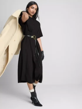 Midi shirt dress