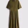 Midi shirt dress