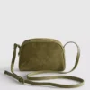 Mini faux suede crossbody purse