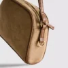 Mini faux suede crossbody purse