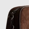 Mini faux suede crossbody purse