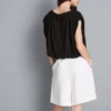 Modal rich cropped drape top