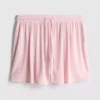 Modal rich drawstring pajama shorts