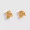 Molten metal square stud earrings