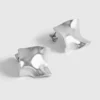 Molten metal square stud earrings