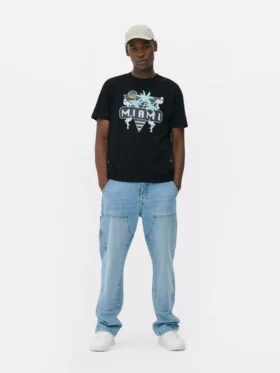 Neon miami graphic t-shirt