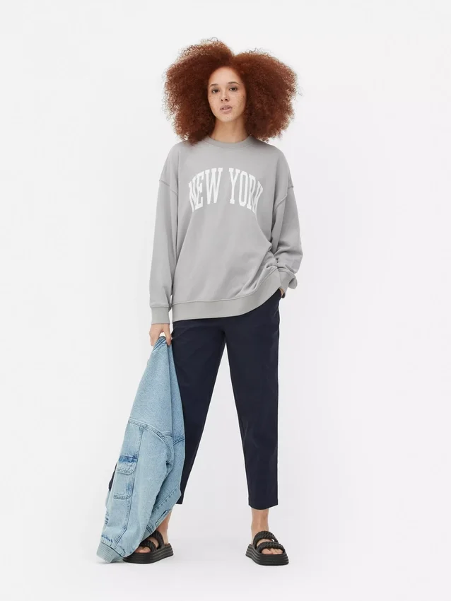 New york oversized graphic sweatshirt