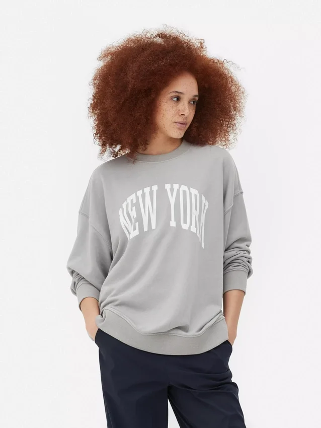 New york oversized graphic sweatshirt
