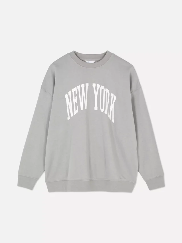 New york oversized graphic sweatshirt