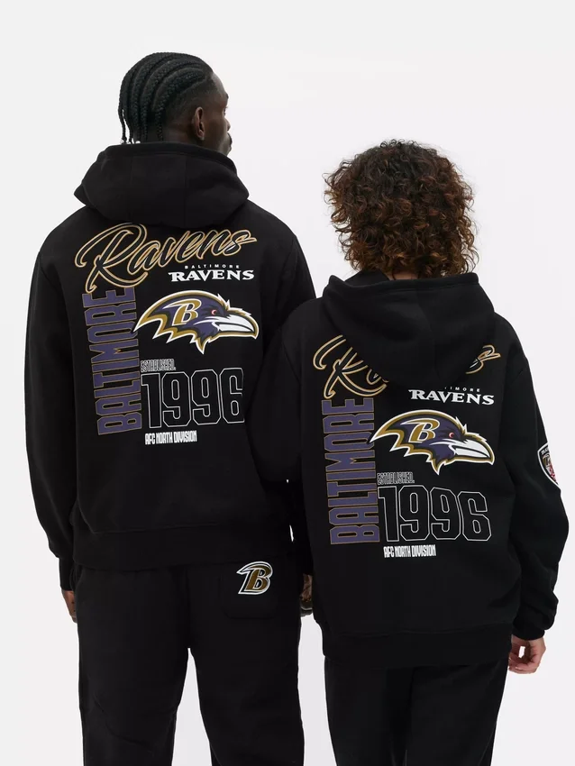 Nfl baltimore ravens printed hoodie