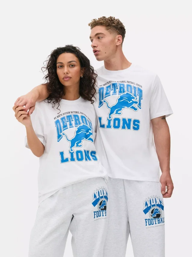 Nfl detroit lions printed t-shirt