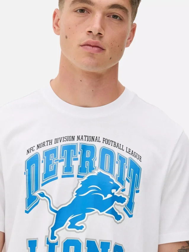 Nfl detroit lions printed t-shirt
