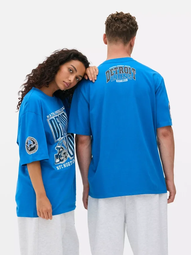 Nfl detroit lions printed t-shirt