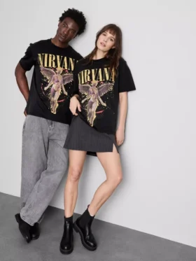 Nirvana angel graphic t-shirt