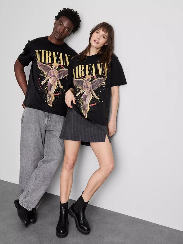 Nirvana angel graphic t-shirt