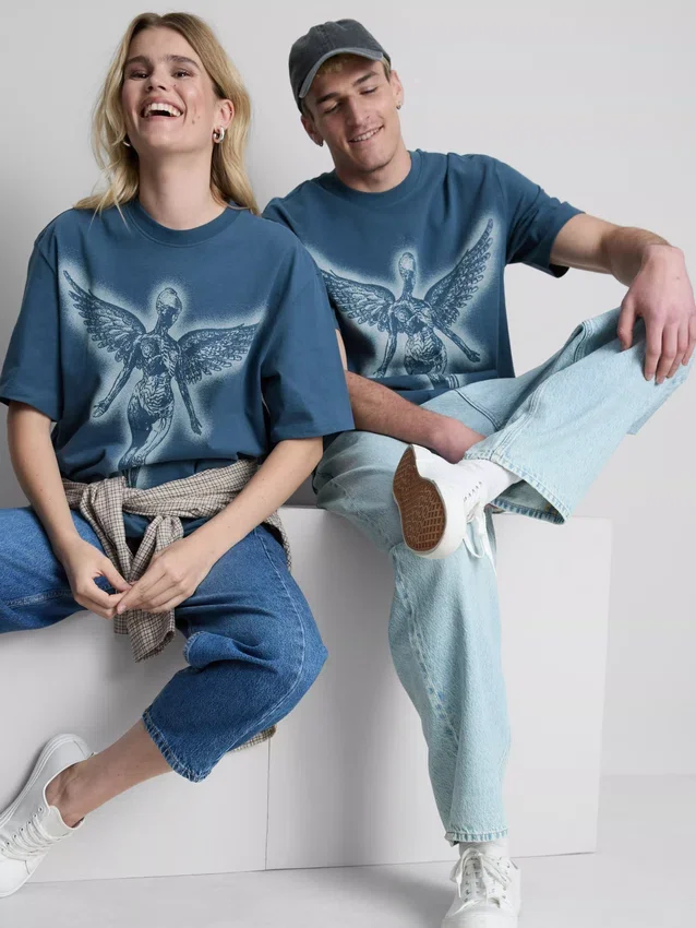 Nirvana angel graphic t-shirt