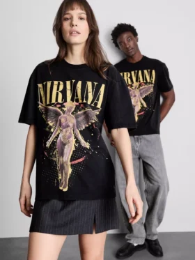 Nirvana angel graphic t-shirt