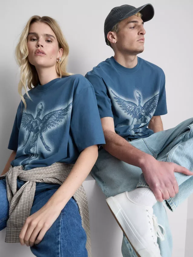 Nirvana angel graphic t-shirt