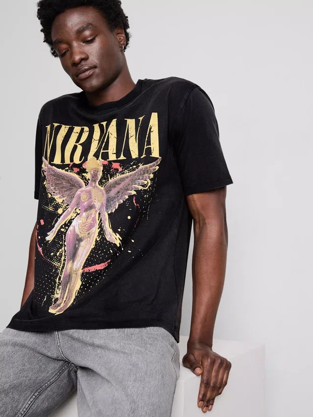 Nirvana angel graphic t-shirt