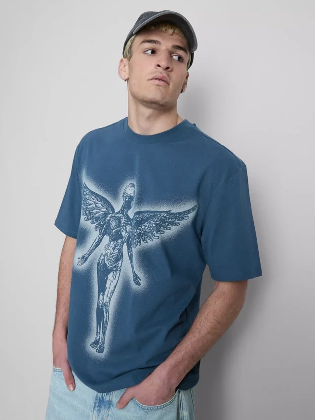 Nirvana angel graphic t-shirt