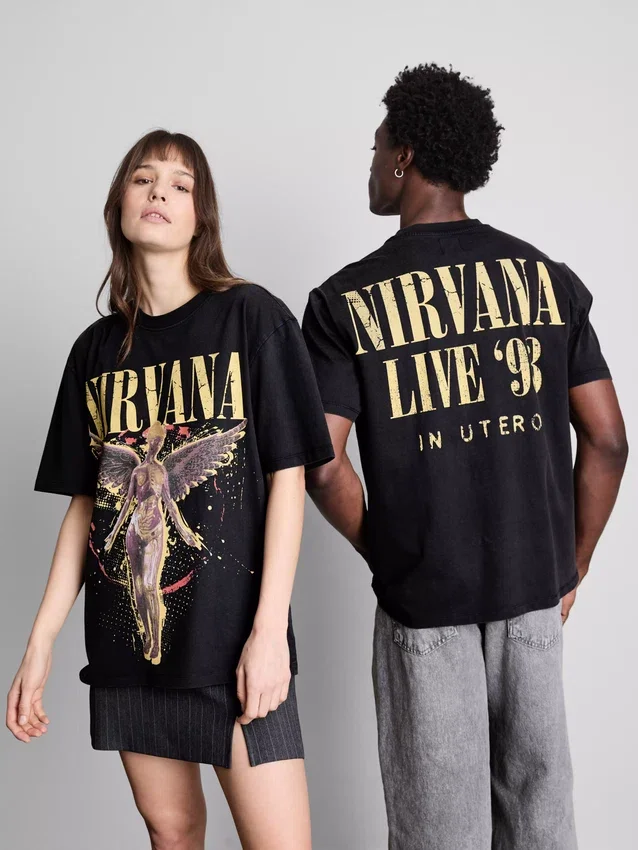 Nirvana angel graphic t-shirt