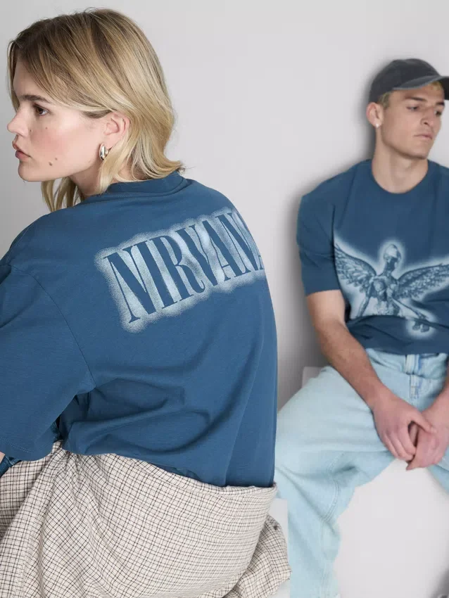 Nirvana angel graphic t-shirt