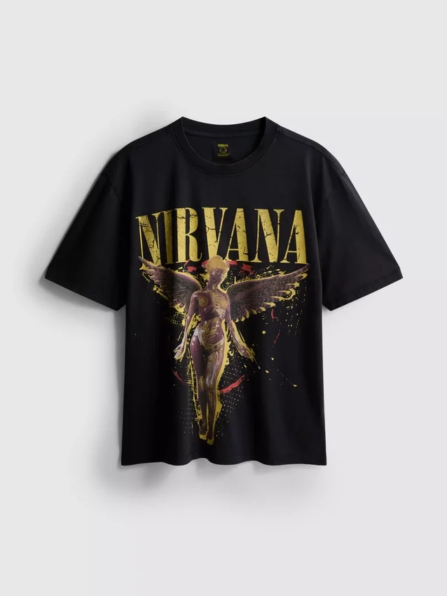 Nirvana angel graphic t-shirt