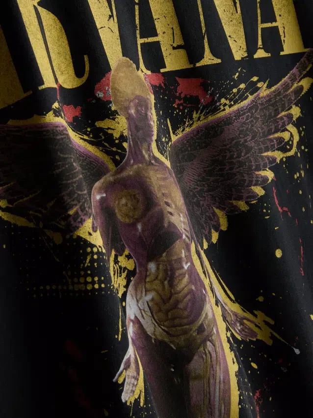 Nirvana angel graphic t-shirt