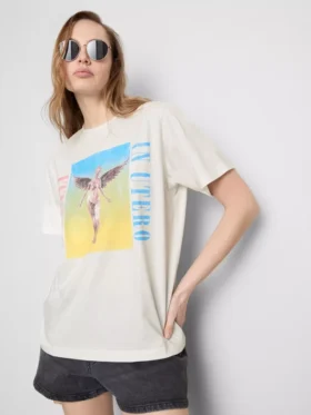 Nirvana cotton rainbow tour tee