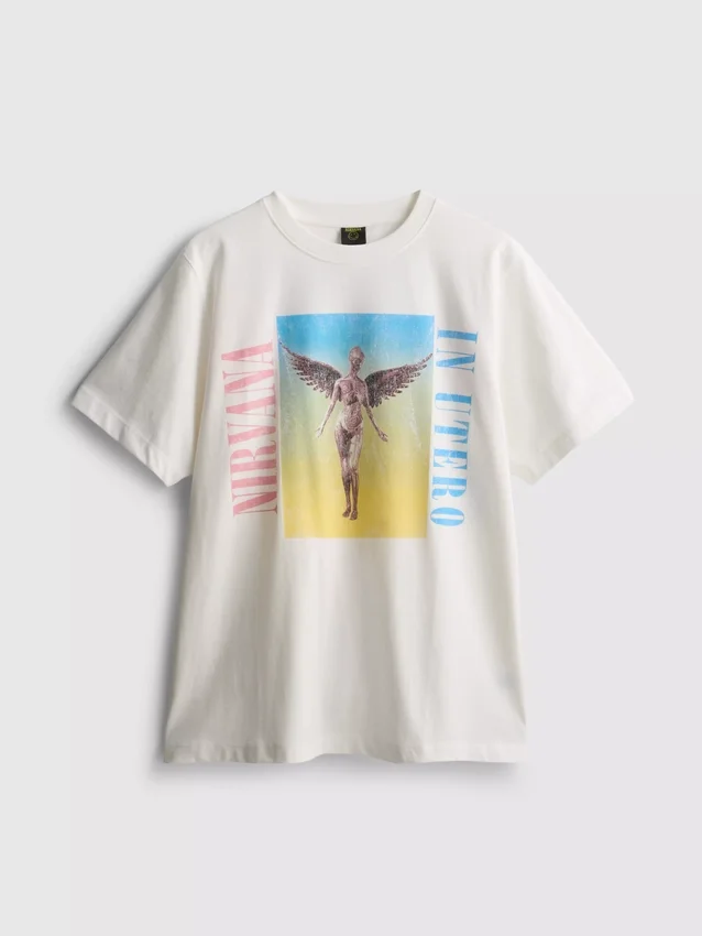 Nirvana cotton rainbow tour tee