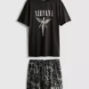 Nirvana short pajama set