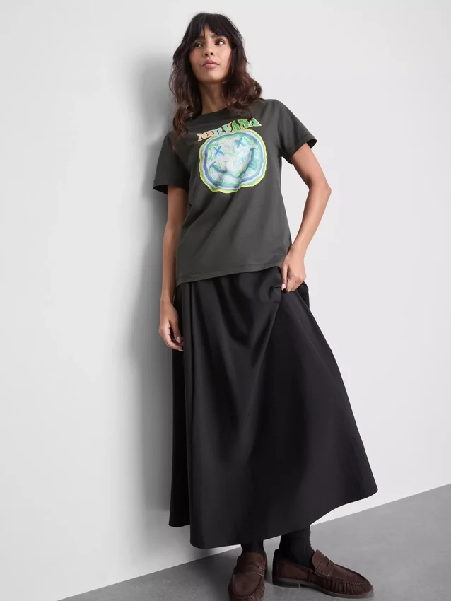 Nirvana washed cotton band tee
