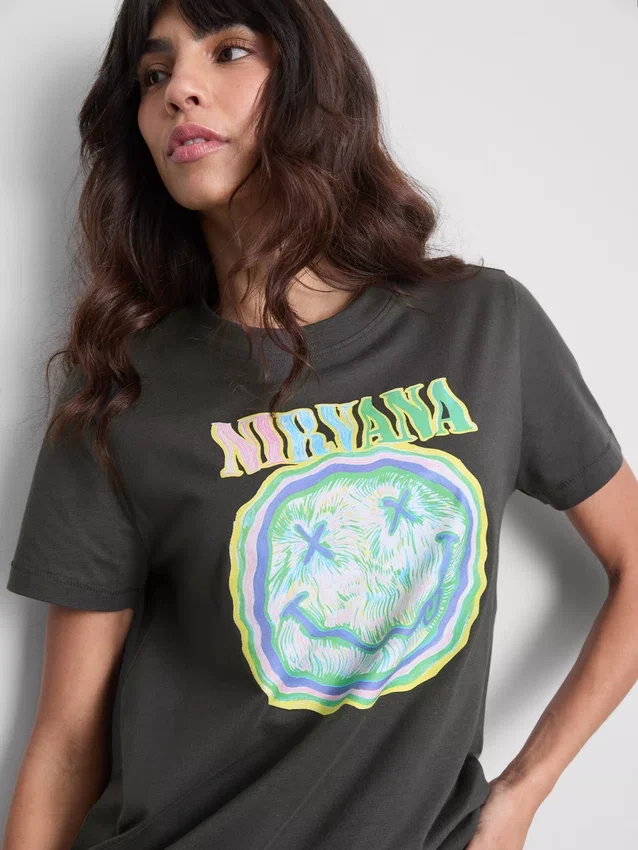 Nirvana washed cotton band tee