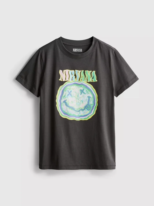 Nirvana washed cotton band tee