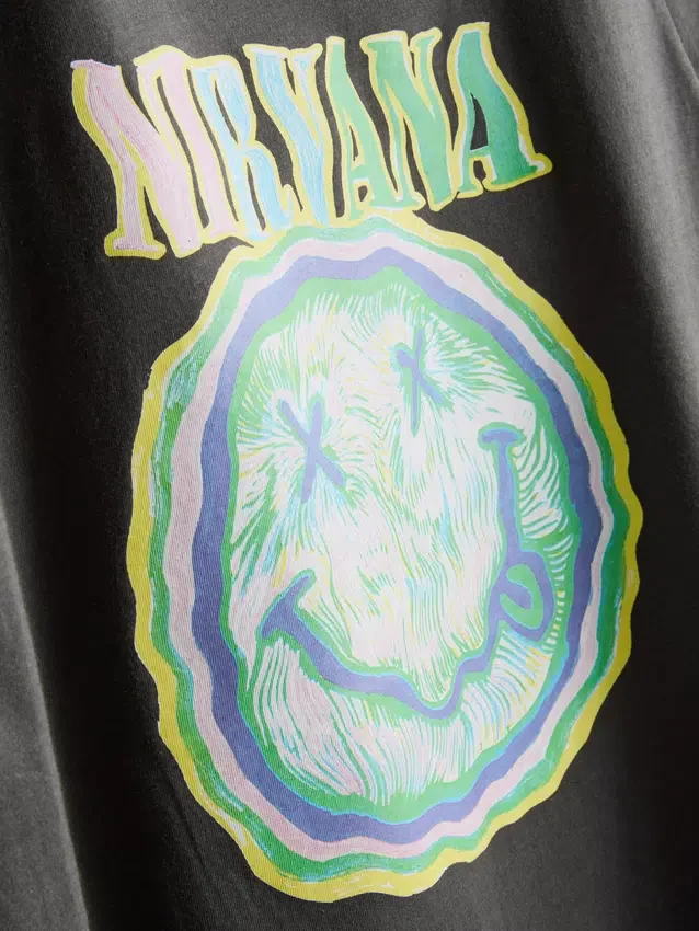 Nirvana washed cotton band tee