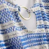 O-ring crochet stripe beach dress