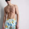 Orange textured swimming shorts