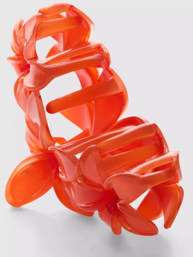 Orchid hair claw clip