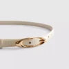 Oval buckle skinny belt